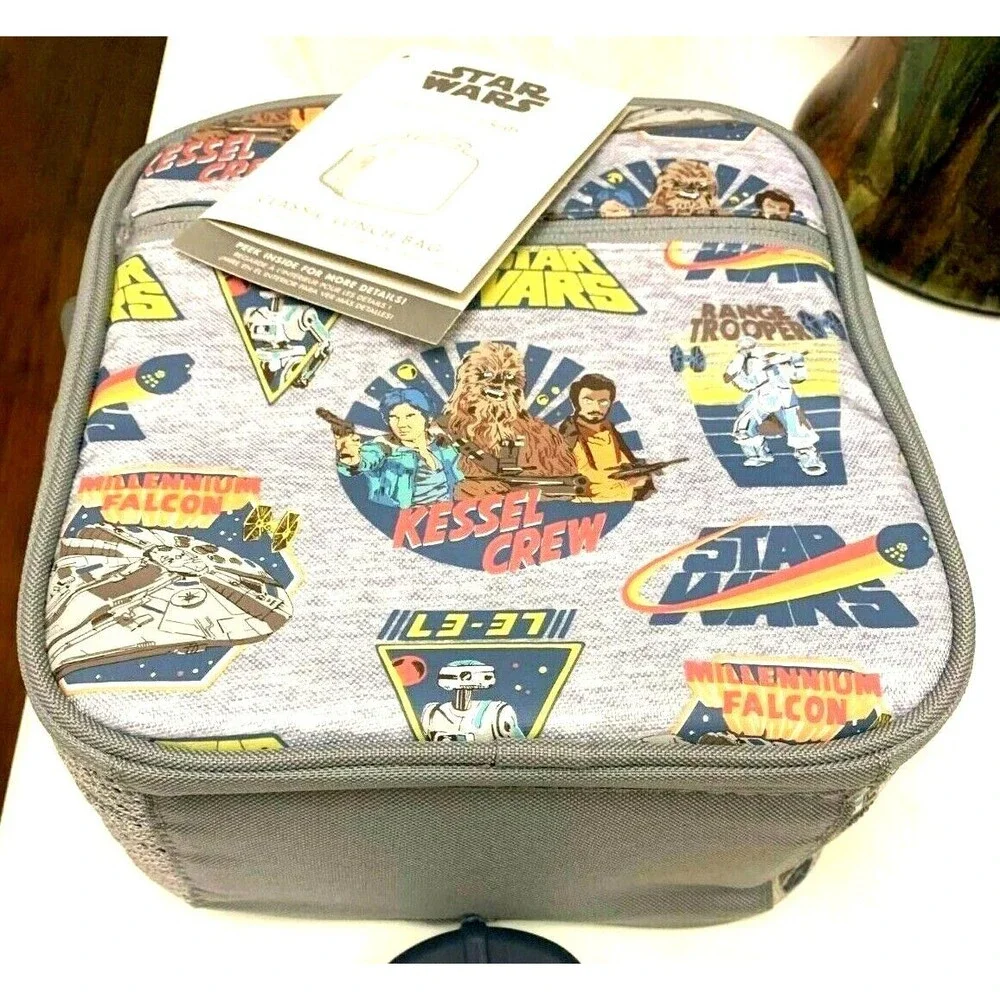 Pottery Barn School Disney Star Wars LUNCH BOX BAG SOLO travel boy Vader space -